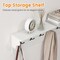 Wall Mounted Coat Rack with Shelf, 6 Hooks & Top Storage Engineered Wood